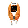 Defender Cable 14/3 Gauge, 100 ft SJTW w Lighted End, Contractor Grade UL and ETL Listed Extension Cord DCE-210-65